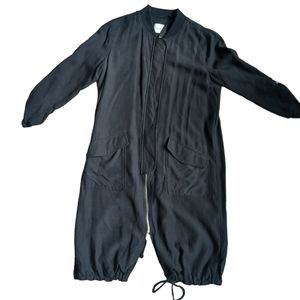 Cupcakes and Cashmere Womens Long Sleeved Black Romper With Flap Pockets XS